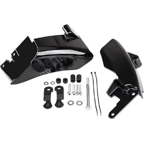 Mid Frame Air Deflector Trim Heat Shield Cover Kit For Harley Dyna Wide Glide Low Rider Street Bob Fat Bob 2006-2022,Gloss Black