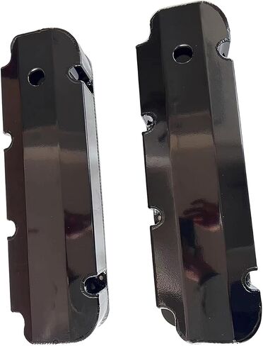 1 SET SHLPDFM Black Valve Covers W/Hole Fabricated Aluminum Tall Valve Covers Short Bolts 1/4 Billet Rail Compatible with Big Block Ford 429 460 in Saudi Arabia