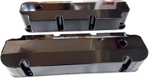 1 SET SHLPDFM Black Valve Covers W/Hole Fabricated Aluminum Tall Valve Covers Short Bolts 1/4 Billet Rail Compatible with Big Block Ford 429 460 in Saudi Arabia