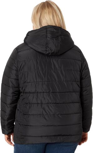 U.S. POLO ASSN. Plus Size Chevron Cozy Faux Fur Lining Quilted Hooded Puffer with Side Panel in Saudi Arabia