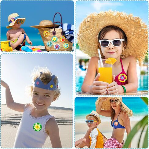 Howaf 32pcs Hibiscusus Pin Button Button Bulk Hawaiian Flower Pinback Butons for Summer Beach Party Facs Decoritions ، ALOHA Party Decoration Badge Hibiscus pin pin for close/backpack/hats/joles and more in Saudi Arabia
