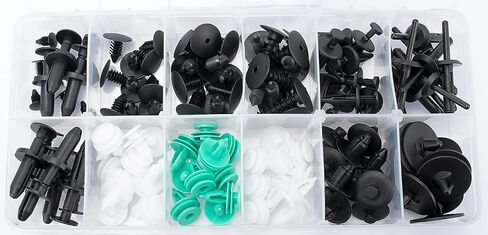 OAUTOO 120pcs fits Chrysler 300M 1999-2004 Body Interior and Exterior Retainer Fastener Clip Assortment Fender Liner Bumper Cover Fascia Push-Type Retainer Door Trim Panel Clips in Saudi Arabia
