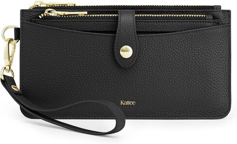 Kattee Wristlet Wallets for Women, RFID Blocking Wallet Women, Small Top Grain Leather Card Holder Phone Purse Clutch Bag in Saudi Arabia