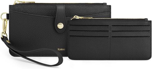 Kattee Wristlet Wallets for Women, RFID Blocking Wallet Women, Small Top Grain Leather Card Holder Phone Purse Clutch Bag in Saudi Arabia