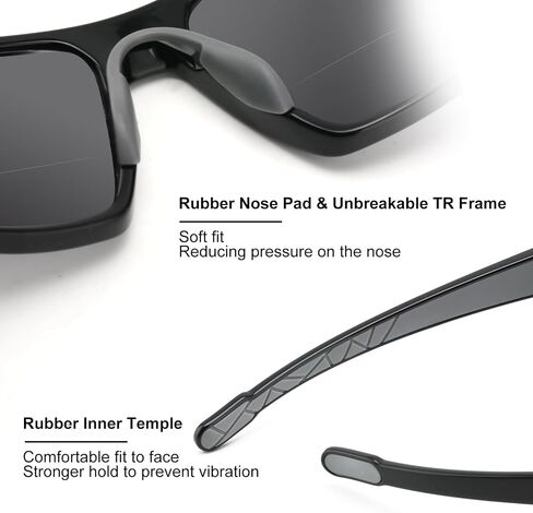 SKYFUEN Polarized Bifocal Reading Sunglasses Men, Light Build-In Sun Readers with Spring Hinge, Fishing/Driving in Saudi Arabia