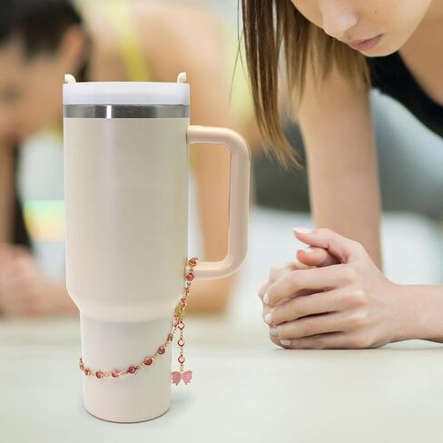 Tumbler Handle Bracelet with Bow Charm-Compatible for Stanley 40oz Cute Gifts for Best Friend Girlfriend Sister-Unique Friendship Gift in Saudi Arabia