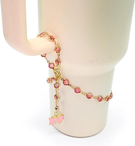 Tumbler Handle Bracelet with Bow Charm-Compatible for Stanley 40oz Cute Gifts for Best Friend Girlfriend Sister-Unique Friendship Gift in Saudi Arabia