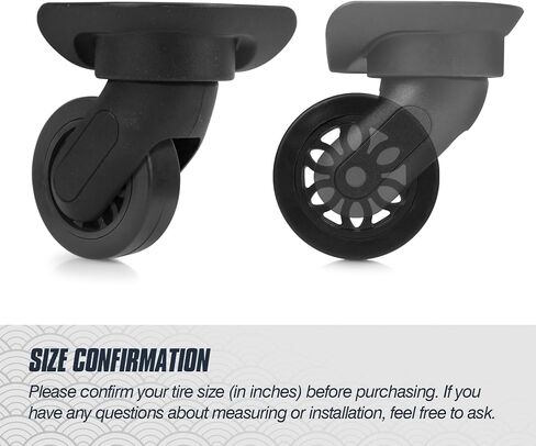 Domiella 4pcs عجلات استبدال الأمتعة ، OD 50mm 360 عجلات دوارة الدوار ، مجموعة إصلاح عجلات العربة المطاطية المقاومة للارتداء ، PF30 in Kuwait