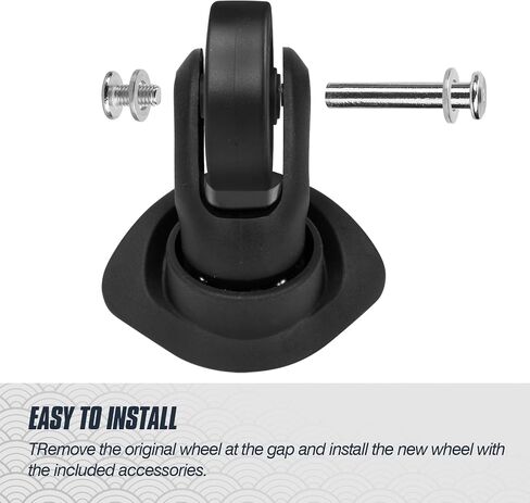 Domiella 4pcs عجلات استبدال الأمتعة ، OD 50mm 360 عجلات دوارة الدوار ، مجموعة إصلاح عجلات العربة المطاطية المقاومة للارتداء ، PF30 in Kuwait