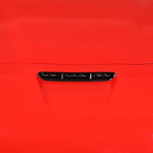 PIUGILH Front Hood Scoop Molding Bezel Compatible with Corvette C6 Z06 ZR1 2005-2013, Air Flow Intake Scoop Cover Hood Vent Grille (Carbon Fibre Pattern) in Saudi Arabia
