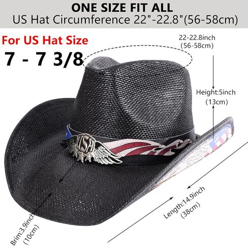 Men's Women's Straw Cowboy Hat Cowgirl Woven Sun Hat Western Cowboy Hat Beach with Decorative in Saudi Arabia