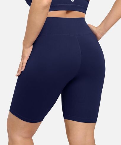 شورتات راكب الدراجة النارية في فالاندي زائد للنساء - شورت اليوغا الناعمة ذات 8 بوصة (XL -5XL) in Kuwait