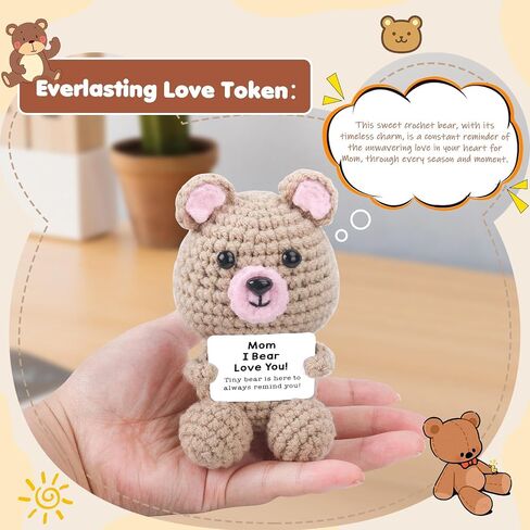 Emotional Support Crochet Bear - Ideal Gift for Appreciation, Friendship & Coworkers | Thank You Gifts in Saudi Arabia