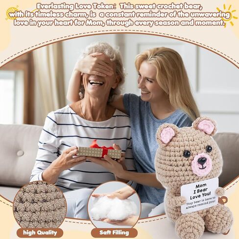 Emotional Support Crochet Bear - Ideal Gift for Appreciation, Friendship & Coworkers | Thank You Gifts in Saudi Arabia