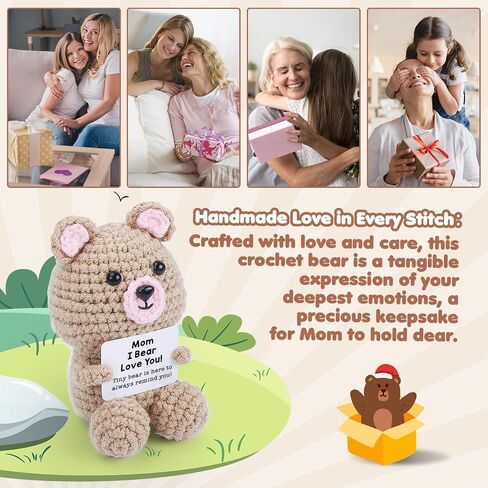 Emotional Support Crochet Bear - Ideal Gift for Appreciation, Friendship & Coworkers | Thank You Gifts in Saudi Arabia