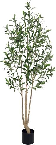 5FT Artificial Olive Tree with Realistic Trunk & Lifelike Fruits – Faux Silk Plant for Indoor Home & Office Décor in Saudi Arabia