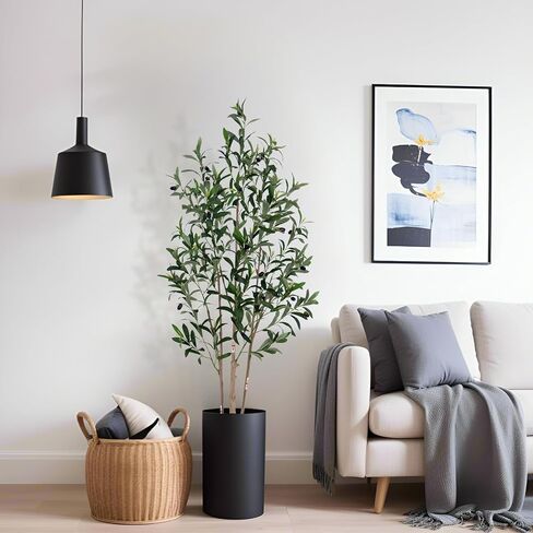 5FT Artificial Olive Tree with Realistic Trunk & Lifelike Fruits – Faux Silk Plant for Indoor Home & Office Décor in Saudi Arabia