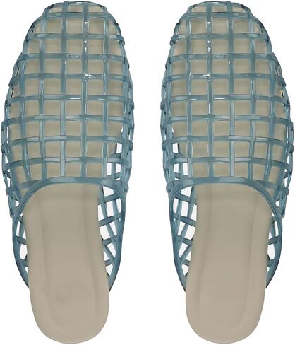 Jelly Flat Sandals for Women Jellies Woven Slide Sandal Summer Beach Cute Slip-on Slippers in Saudi Arabia