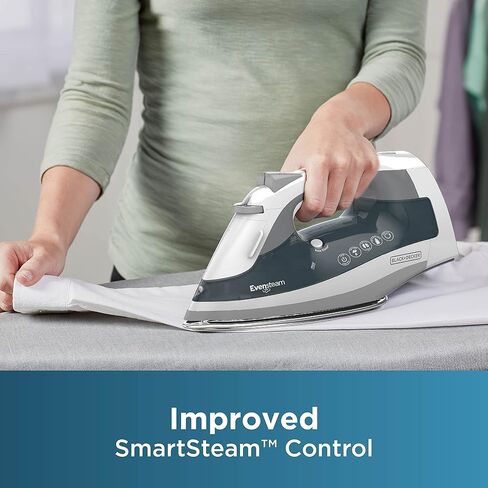BLACK+DECKER, Red, Variable Control Compact Iron, TrueGlide Premium Nonstick Soleplate, Ergonomic Mist/Steam Burst in Saudi Arabia