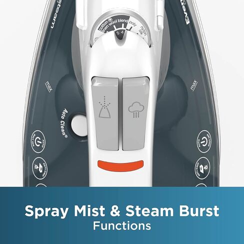 BLACK+DECKER, Red, Variable Control Compact Iron, TrueGlide Premium Nonstick Soleplate, Ergonomic Mist/Steam Burst in Saudi Arabia