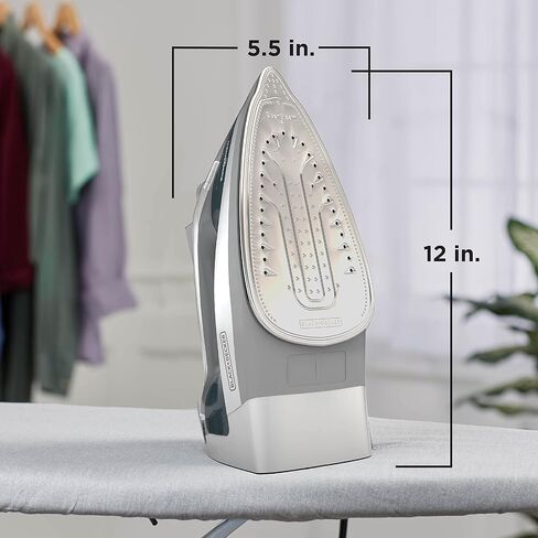 BLACK+DECKER, Red, Variable Control Compact Iron, TrueGlide Premium Nonstick Soleplate, Ergonomic Mist/Steam Burst in Saudi Arabia