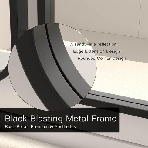 SYATO 2-Pack Black Bathroom Mirrors 24x36 Inch Black Frame Mirror for Bathroom, Bathroom Vanity Mirror for Over Sink, Black Rectangle Mirror for Wall, Anti-Rust Vanity Mirror in Saudi Arabia