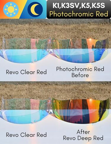 Photochromic Visor Compatible With K1S,K1,K5,K5S,K3SV Helmet Transition Face Shield (K1,K3SV,K5,K5S Clear To Smoke) in Saudi Arabia