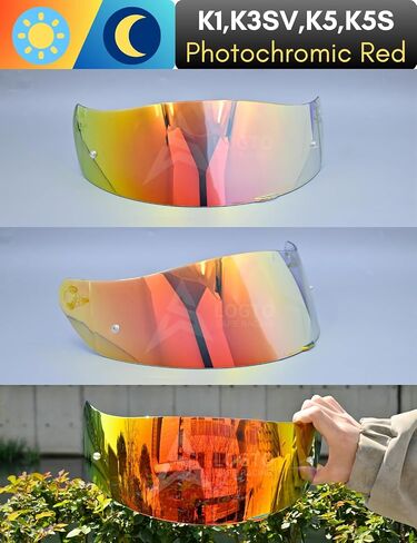 Photochromic Visor Compatible With K1S,K1,K5,K5S,K3SV Helmet Transition Face Shield (K1,K3SV,K5,K5S Clear To Smoke) in Saudi Arabia