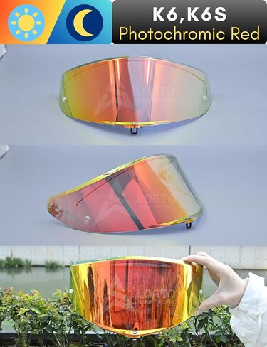 Photochromic Visor Compatible With K1S,K1,K5,K5S,K3SV Helmet Transition Face Shield (K1,K3SV,K5,K5S Clear To Smoke) in Saudi Arabia