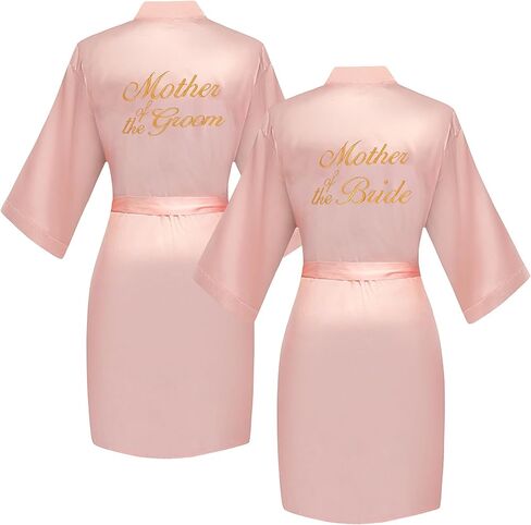 Wedding Robe 2sets Silky Bridesmaid Mother of The Bride Groom Robes Wedding Day Bathrobe Getting Ready in Saudi Arabia