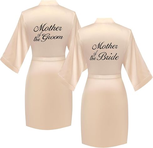 Wedding Robe 2sets Silky Bridesmaid Mother of The Bride Groom Robes Wedding Day Bathrobe Getting Ready in Saudi Arabia