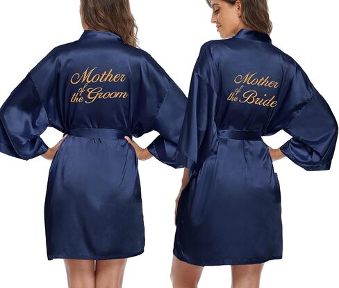 Wedding Robe 2sets Silky Bridesmaid Mother of The Bride Groom Robes Wedding Day Bathrobe Getting Ready in Saudi Arabia