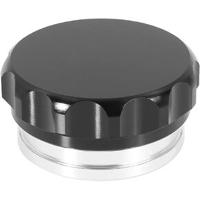 X AUTOHAUX 2" ID Aluminium Alloy Universal Car Weld on Filler Neck Cap Oil Fuel Tank Silver Tone Black