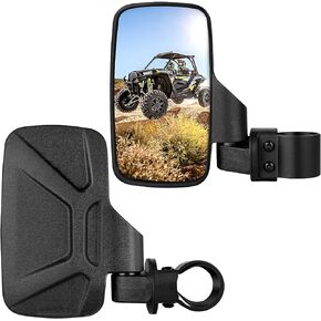 Belinous UTV Side View Mirrors for 1.75"-2" Roll Bar Cage, Roll Cage Mirrors Compatible with Polaris RZR, Kawasaki Teryx Mule, Honda Pioneer, Can Am X3, Yamaha Rhino YXZ, Arctic Cat