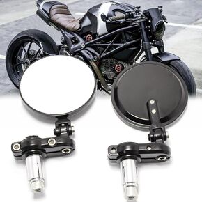 7/8" 22mm Motorcycle Rearview Mirrors Rear View Handle Bar End Black fits for 250 390 690
