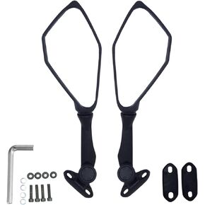 Motorcycle Convex Mirrors-Motorcycle Rear View Mirrors Compatible with Ninja 400 2018-2023, Ninja 250 300 ZX 6R 636 300R EX300 ABS 2011-2018