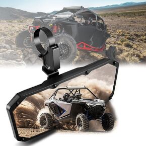 UTV Rear View Mirror, SXS Center Rearview Mirror, 1.5-2" Upgraded New Version of Adjustable Clamp Compatible with Polaris RZR, Pioneer, Talon, Can-Am X3, CFMOTO Zforce, Kawasaki, Arctic Cat Wildcat