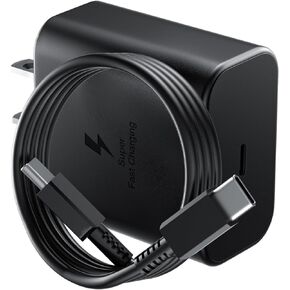 45W Fast Charger for Samsung Galaxy S24 S23 Ultra S22 Plus, Super Charging USB C Block, Replace Official OEM 45 Watt Phone Superfast Wall Cargador Adapter with Quick Type C Cord for Note 20 Tab S7 S8