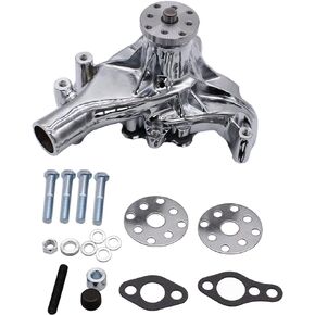 High Volume Chrome Aluminum Water Pump fit C-hrome SB Chevy Water Pump Long SBC 283 327 350 383