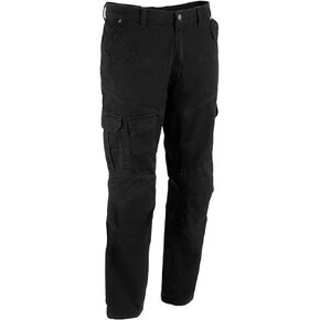 Milwaukee Leather MPM5590 Men's Black Armored Black Cargo Jeans Reinforced with Aramid by Dupont Fibers