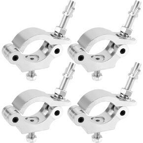5 Pack Stage Lighting Clamps, Heavy Duty 551 Lbs Aluminum Alloy Truss Clamp, O-Clamp for LED, DJ Lighting Projector, Par Light, Moving Head Beam, Fits 1.5-2 Inch OD Tube/Pipe
