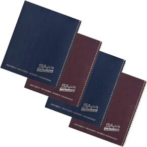 Left-Handed Logo College Ruled Spiral Notebook, 4 pack