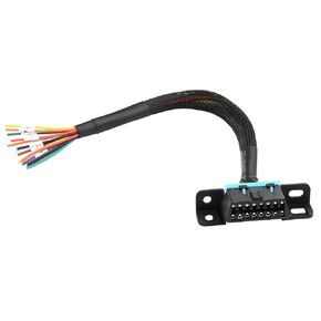 iKKEGOL Universal Obd2 Obd II 16 Pin J1962F أنثى لفتح كابل جديلة منفذ داش ضفيرة سلك ثابت مع دعامة تثبيت Underdash 30 سم/12