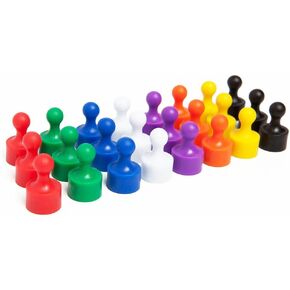Assorted Colorful Push Pin Magnets,Colored Small Pawn Magnets,Tumb Tacks,Perfect as Refrigerator Magnets,Clear Whiteboard&Chalkboard Magnets,Multicolor Classroom Markerboard Magnets,Office Magnets