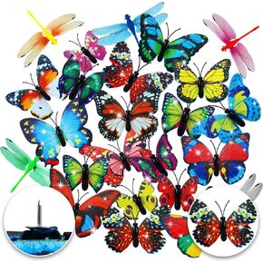 48 Pieces Butterfly Thumb Tacks Butterfly Push Pins Dragonflies Photo Map Pins for Photos Wall Corkboard Bulletin Board Photo Wall Decorations, Random Pattern