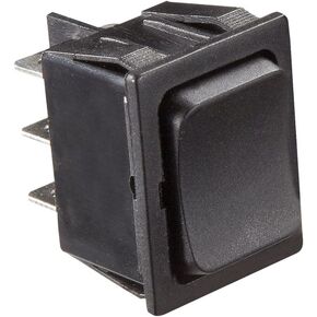 RV Designer S471, Rocker Switch, 5 Amp, Momentary On / Off Momentary On, DPDT, Black, DC Electrical