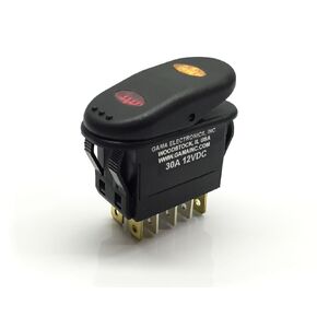 Waterproof Illuminated Double Pole, Double Throw 3 Position On-Off-On Rocker Switch DPDT