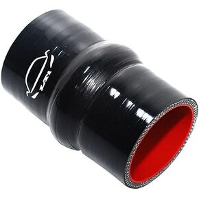 LTI Universal (51mm) 2" ID Straight Hump Coupler Silicone Hose 4-Ply Reinforced High Performance 102mm Length (2" Black)