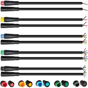 MUSELK Ebike Extension Cable Julet Male/Female 2pin/3pin/4pin/5pin/6Pin DIY Waterproof Plug Cable for Electric Bicycle Display Throttle PAS Light Ebike Parts Extend Cable