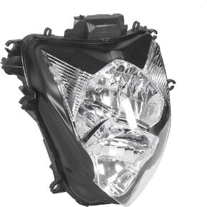Qiilu Motorcycle Headlight Assembly Housing Transparent Lens Fit for Suzuki GSXR 600/750 K11 2011‑2014